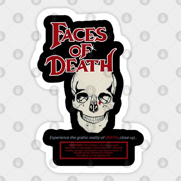 Faces of Death 1978 Horror Sticker by Niko Neon